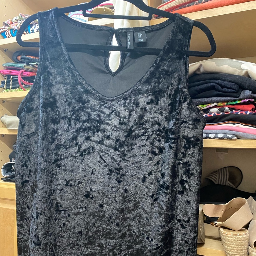Cynthia Rowley velour sleeveless top M
